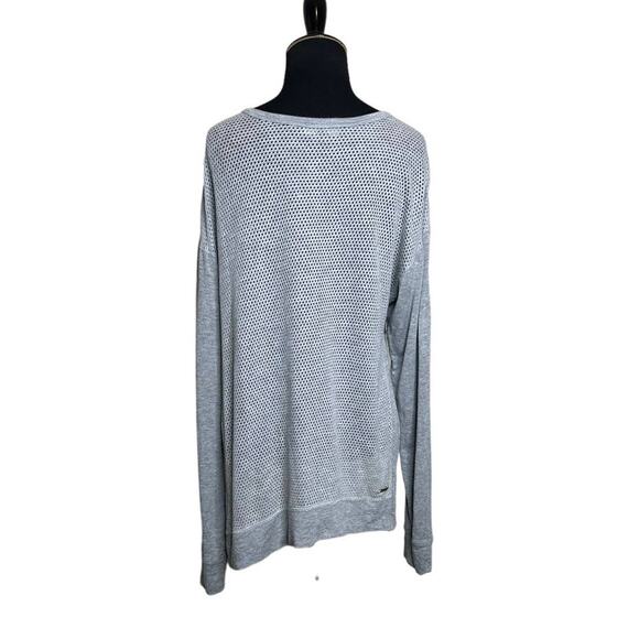 Alala gray long sleeves back mesh like detail athletic top size M - Picture 2 of 13
